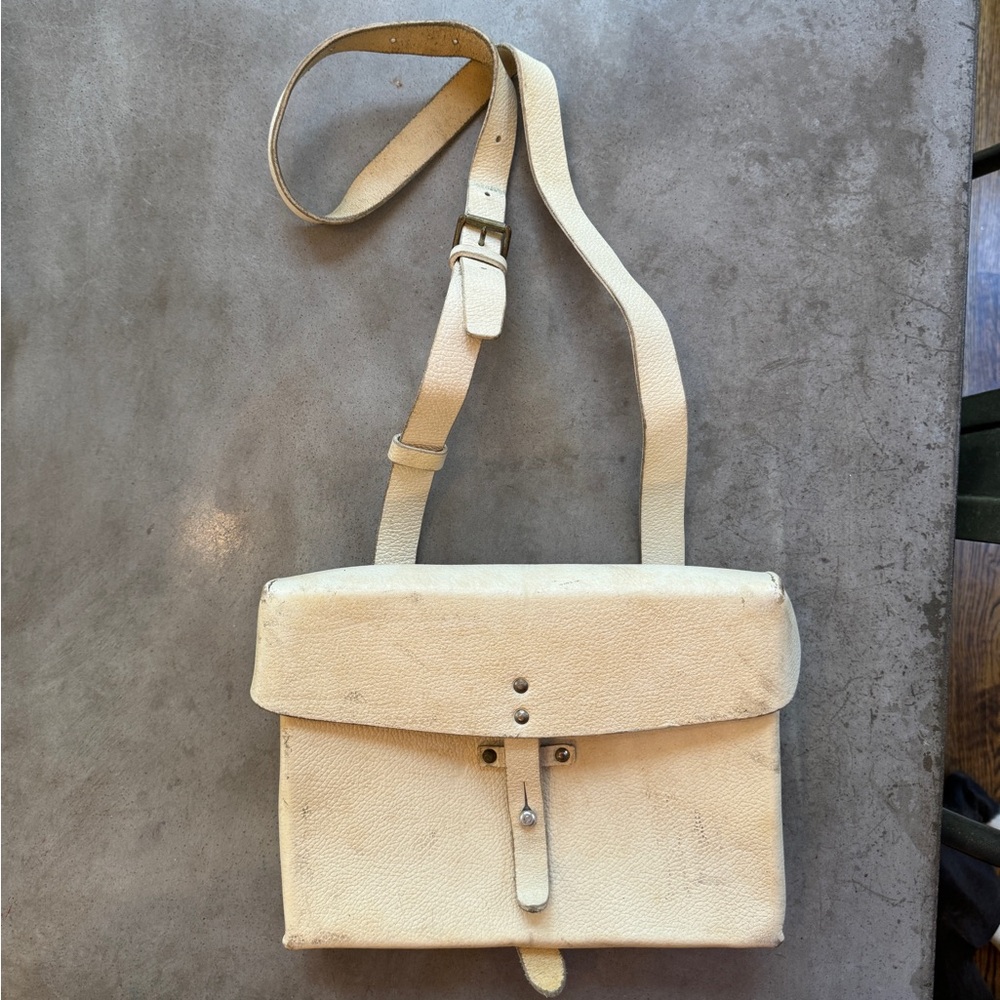 Vintage Swiss Army leather bag